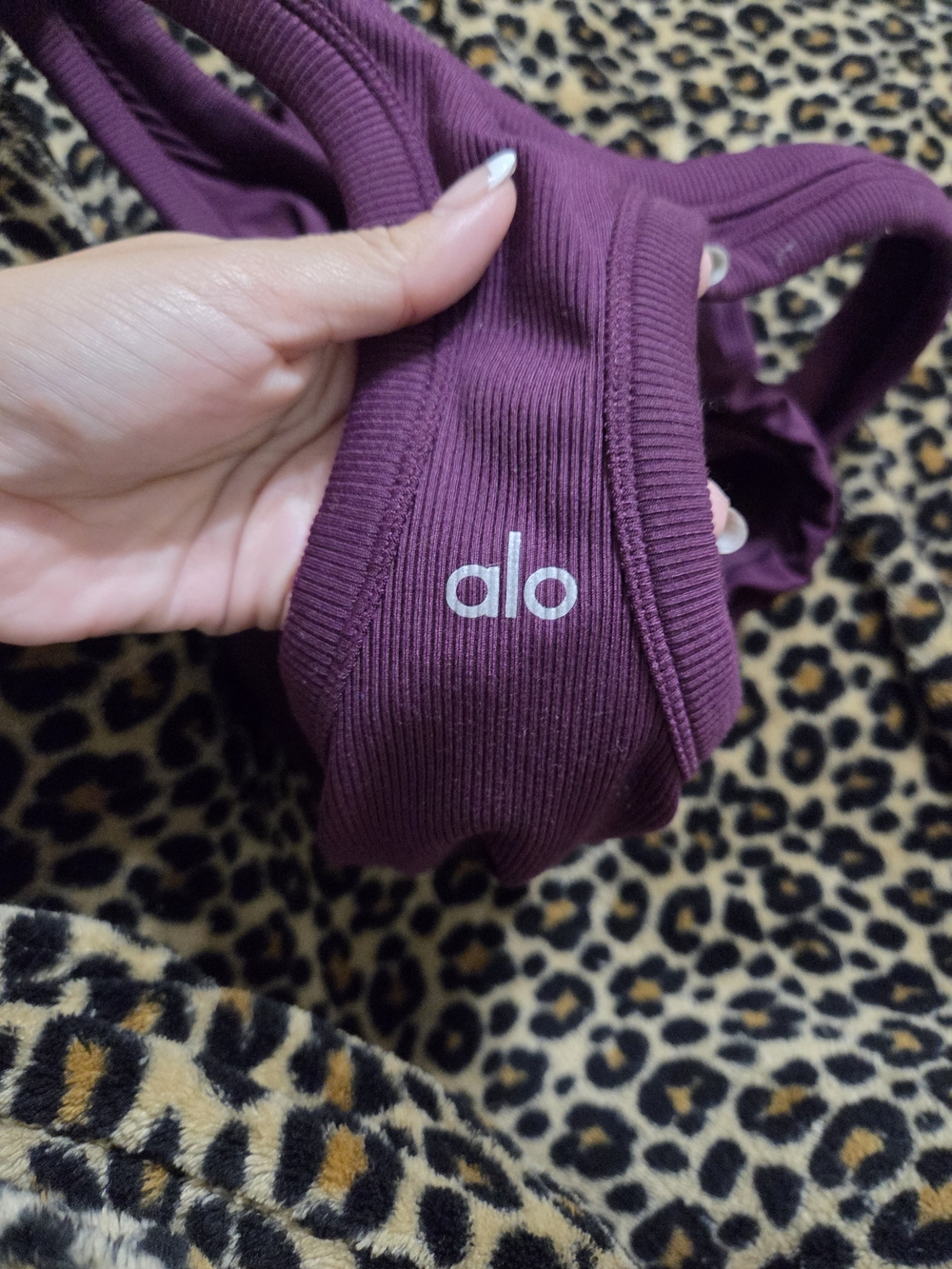 ALO Yoga Plum Racerback Tank Top - Picture 3 of 3